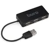 Хаб (разветвитель) Buro BU-HUB4-U2.0-Slim, черный