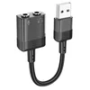 Адаптер Hoco LS37 Spirit 2-in-1 USB to 3.5mm (black)