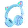 Bluetooth-наушники полноразмерные Hoco W39 Cat ear kids BT (blue)