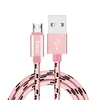 USB датакабель micro USB Hoco U6, двусторонний разъём, (1,2 m) розовое золото