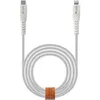 Кабель LYAMBDA LCLm10-WH, Lightning (m) - USB Type-C (m), 1м, MFI, в оплетке, 3A, белый