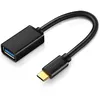 Кабель UGREEN US154, USB Type-C (m) - USB (f), 0.12м, черный [30701]