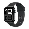 Умные часы Apple Watch Series 10 (GPS+Cellular), 42мм, Jet Black Aluminum Case/Black Sport Band - M/L