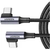 Кабель UGREEN US335, USB Type-C (m) - USB Type-C (m), 1м, в оплетке, 5A, серый [70696]