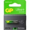 AAA Батарейка GP Ultra Plus Alkaline 24AUPA21-2CRB6, 6 шт.