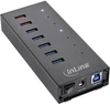 USB-хаб InLine 7-Port USB 3.2 Gen 1 с блоком питанием алюминий USB-C / USB-A