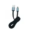 Кабель USB - MicroUSB XO NB215 (2.4A/оплетка ткань/LED индикатор) черный