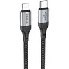 Кабель Hoco X102 Fresh iP, Lightning (m) - USB Type-C (m), 1м, в оплетке, 2.4A, черный