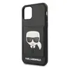 Чехол Karl Lagerfeld PU Leather with cardslot для iPhone 11, черный (KLHCN61CSKCBK)