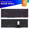 Клавиатура для ноутбука Acer Nitro 5 AN515-54 черная с красной подсветкой (стрелки в рамке)