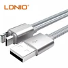 Дата-кабель USB iPhone 5 + MicroUSB 2 в 1 (LDNIO LC86)