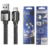 Кабель USB - Type-C Remax RC-154a (2.4A, плоский) Черный