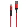 Кабель Hoco U79 Admirable USB/Lightning Smart Power Off, 1 м, красный (24267)