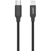 Кабель PERO DC-05, Lightning (m) - USB Type-C (m), 2м, в оплетке, черный [prdc-05tc8p2mb]