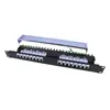 Hyperline PP3-19-16-8P8C-C5E-SH-110D Патч-панель 19&amp;quot;, 1U, 16 портов RJ-45 полн. экран., категория 5e, Dual IDC, ROHS, цвет черный (054876)