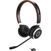 Гарнитура Jabra Evolve 65 SE, для контактных центров, накладные, Bluetooth, черный [6599-833-309]