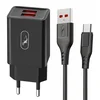 Адаптер Сетевой с кабелем SKYDOLPHIN SC30V (повр. уп.) 2USB 2,1A/10W (USB/Micro USB) (black)