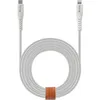 Кабель LYAMBDA LCLm25-WH, Lightning (m) - USB Type-C (m), 2.5м, MFI, в оплетке, 3A, белый