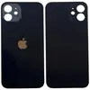 Задняя крышка iPhone 12 (стекло корпуса с широким отверстием) чёрный AAA