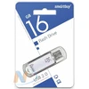 Флешка (Flash-drive) USB 2.0, 16GB, SmartBuy V-Cut, металл, серебристая