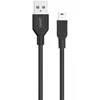 Кабель PERO DC-09, mini USB (m) - USB (m), в оплетке, черный [prdc-09mu1mb]