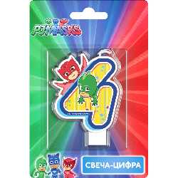 Свеча-цифра №4 "Герои в масках" Свечи-цифры
