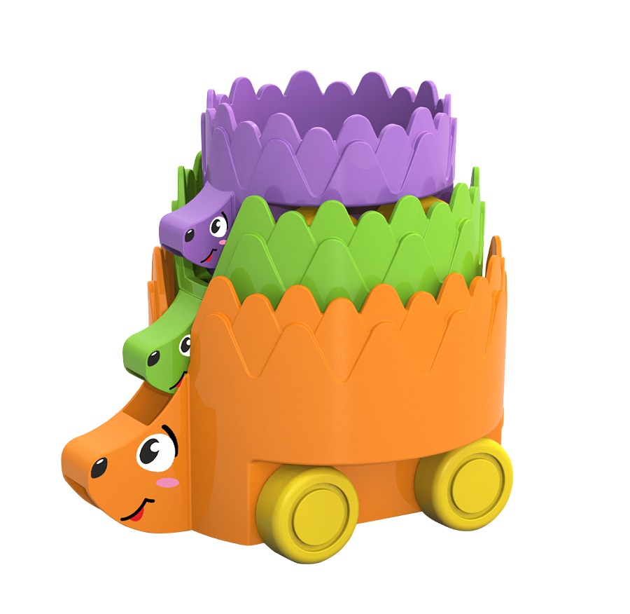 Набор игрушек на колёсах "Ёжики"