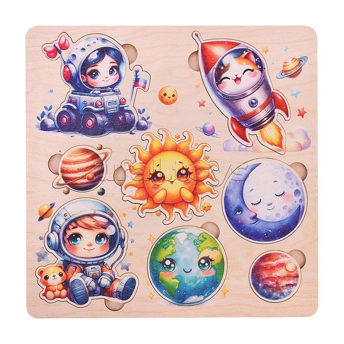 Пазл вкладыш "КОСМОС"  Головоломка ( цветная).