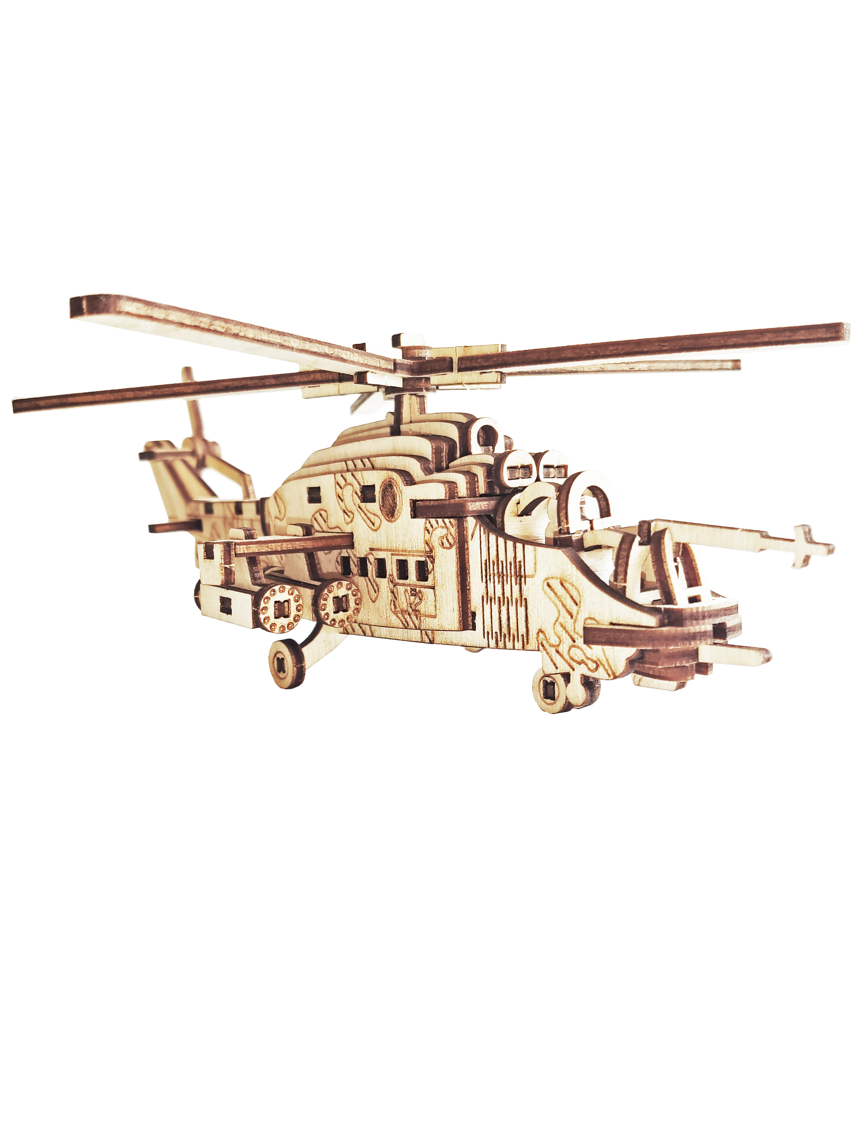 Сборная модель.  Военный вертолёт 25*18*7 см.