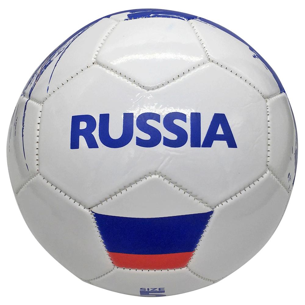 Мяч футбольный "RUSSIA" пвх 2 слоя, 5 р., камера рез., маш.обр. NEXT в пак.265720