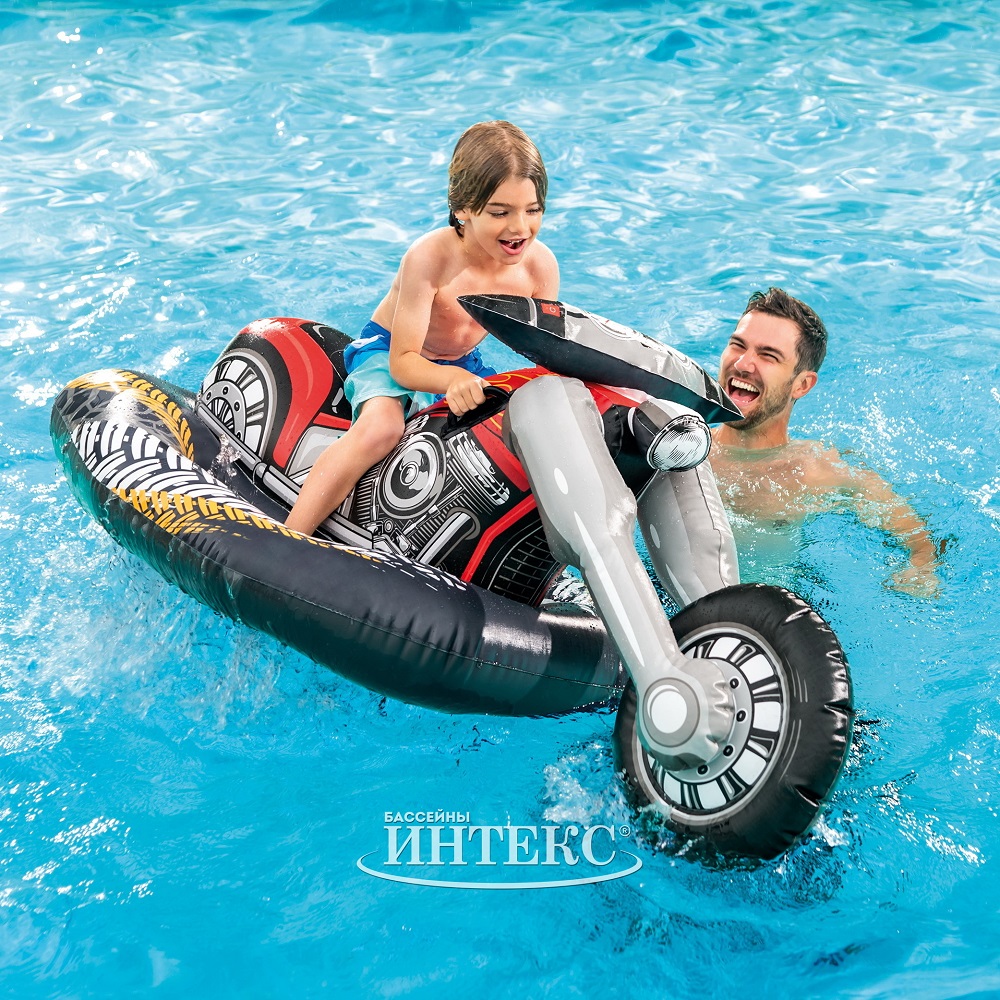 Плот для плавания Мотоцикл 183x79х71 см.  INTEX. (в коробке)