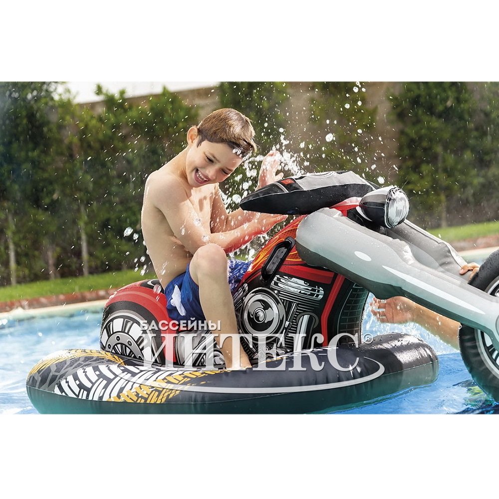 Плот для плавания Мотоцикл 183x79х71 см.  INTEX. (в коробке)