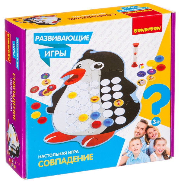 Развивающие игры Bondibon «СОВПАДЕНИЕ», 26х6,5х26 см