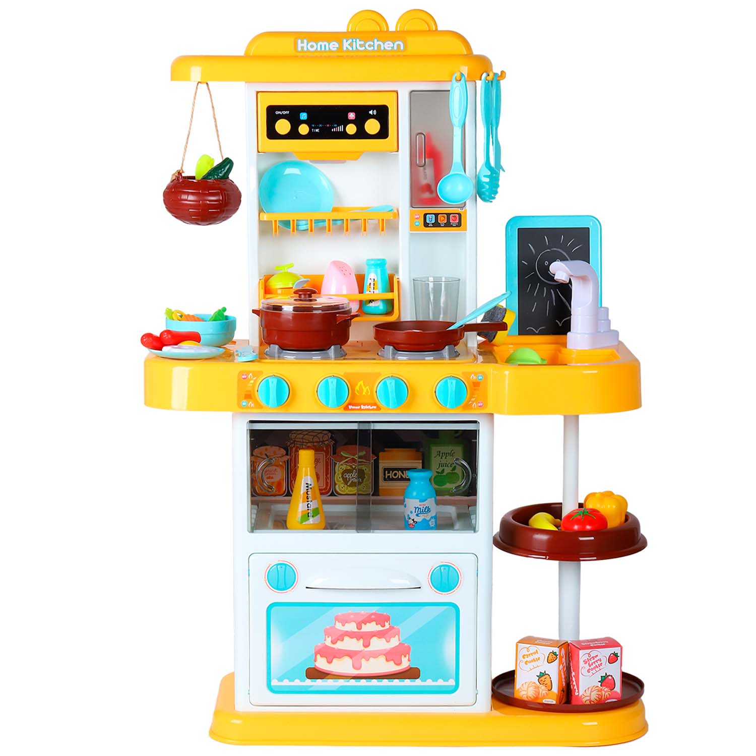 Игровой набор Amore Bello "Кухня",с паром, кран с водой, свет, звук, в комплекте 43 предмета ,бежева
