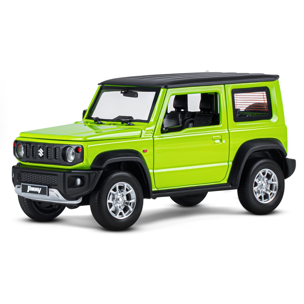 Машинка металлическая, 1:18, Suzuki Jimny, зеленый, открываются двери, капот и баг ТМ "Автопанорама"