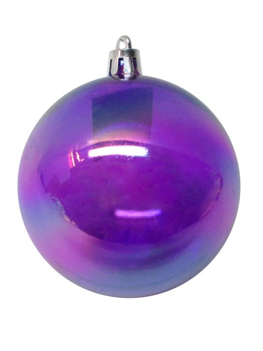 Новогоднее подвесное украшение Шар Фиолетовый Перламутр из полистирола (8x8x8см).