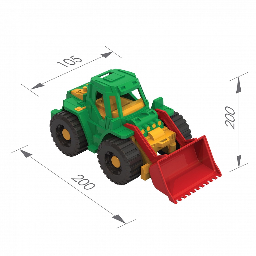 Трактор "Дон", (10 × 10.5 × 20 cm)