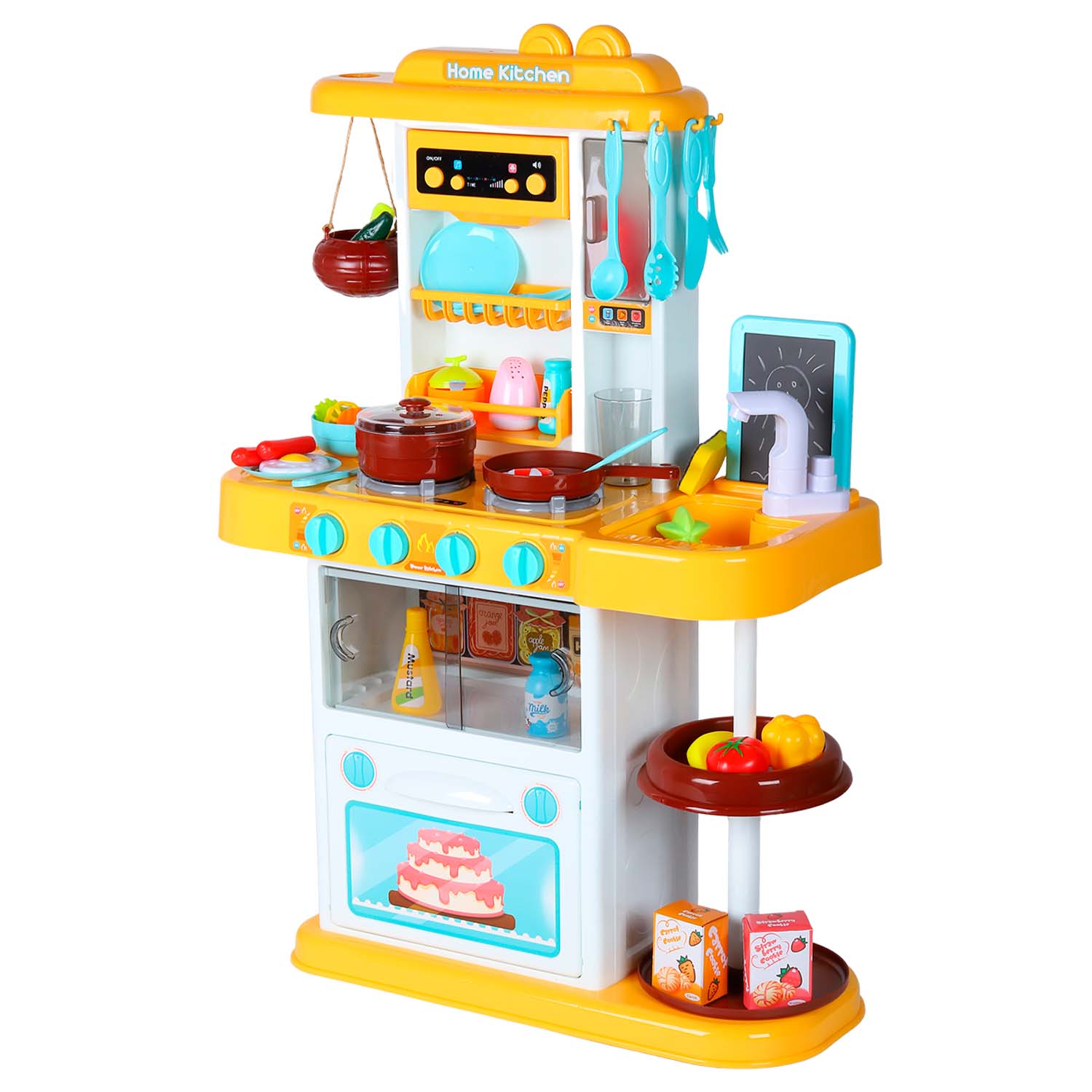 Игровой набор Amore Bello "Кухня",с паром, кран с водой, свет, звук, в комплекте 43 предмета ,бежева
