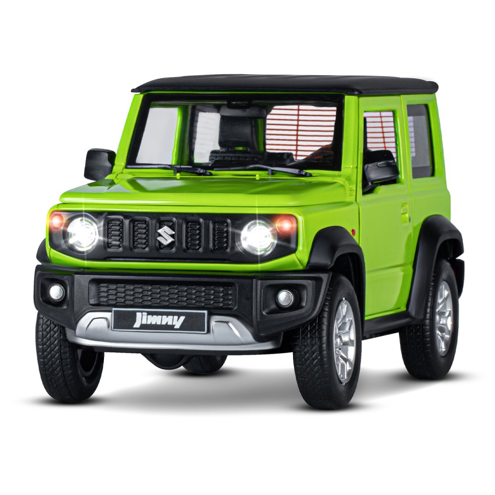 Машинка металлическая, 1:18, Suzuki Jimny, зеленый, открываются двери, капот и баг ТМ "Автопанорама"