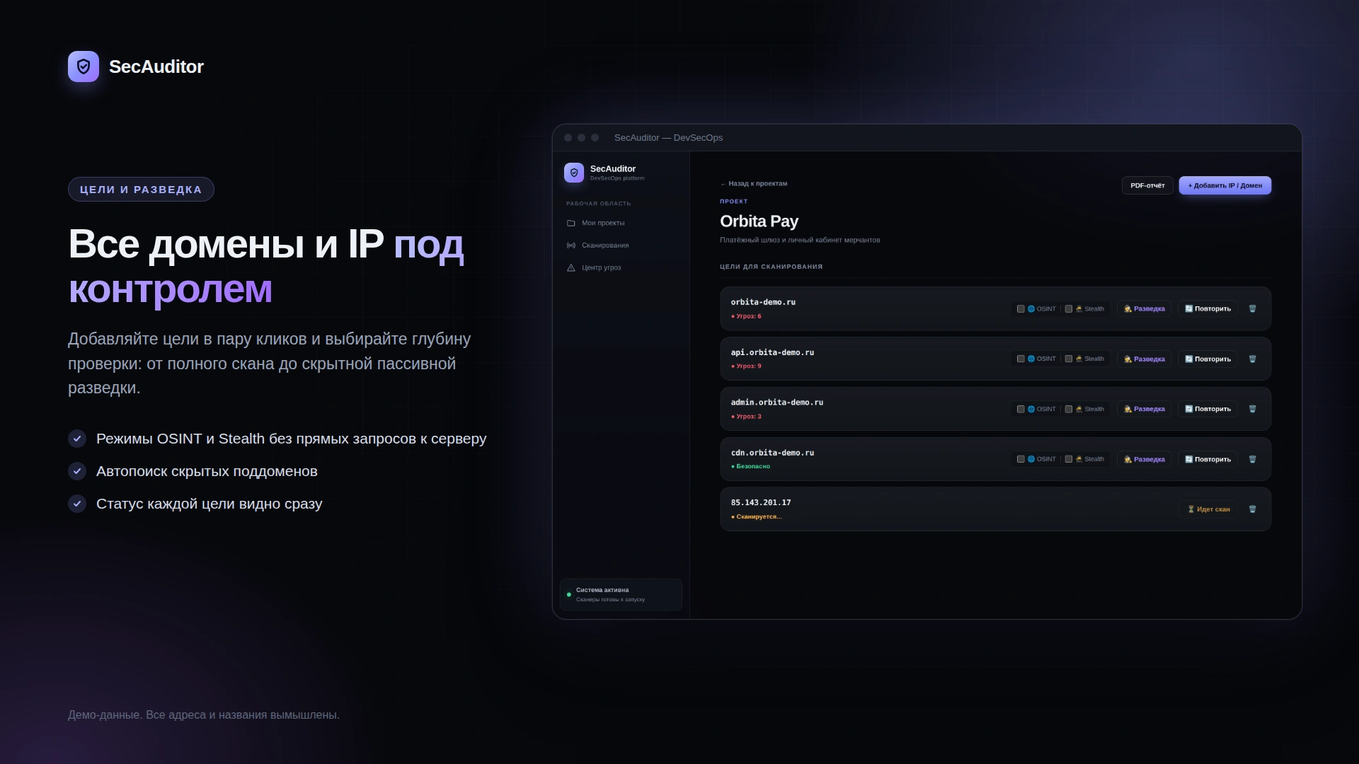 SecAuditor: Цели и разведка (OSINT, Stealth)