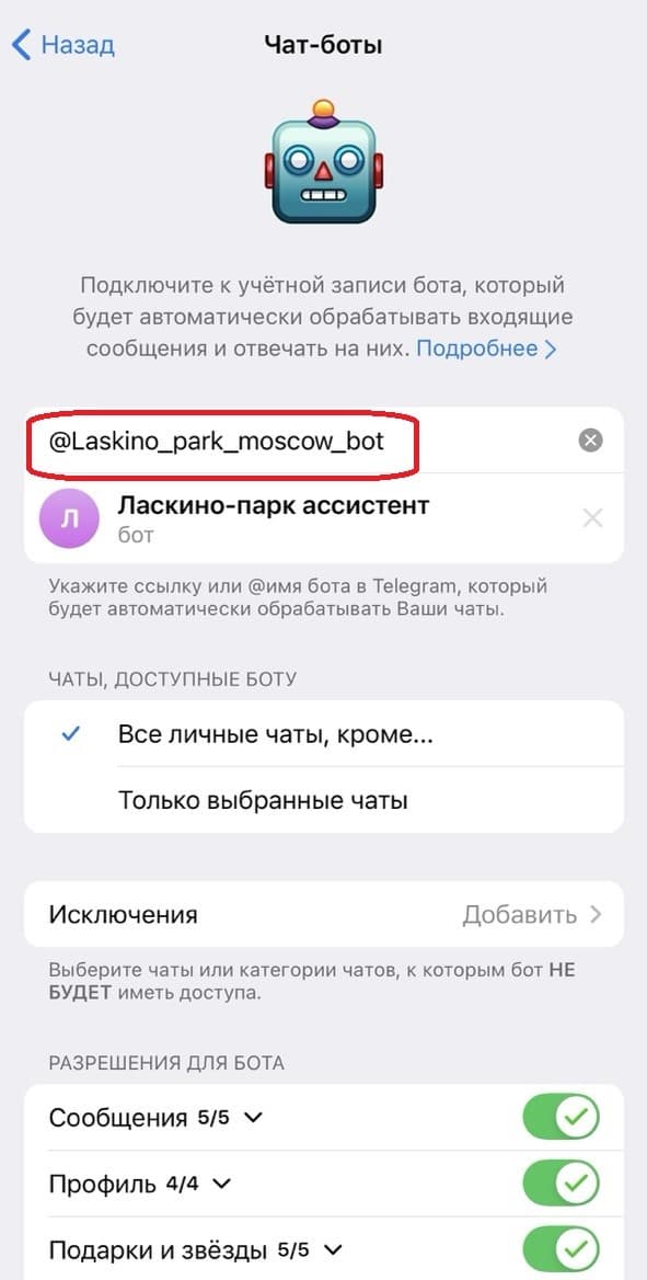 Имя бота