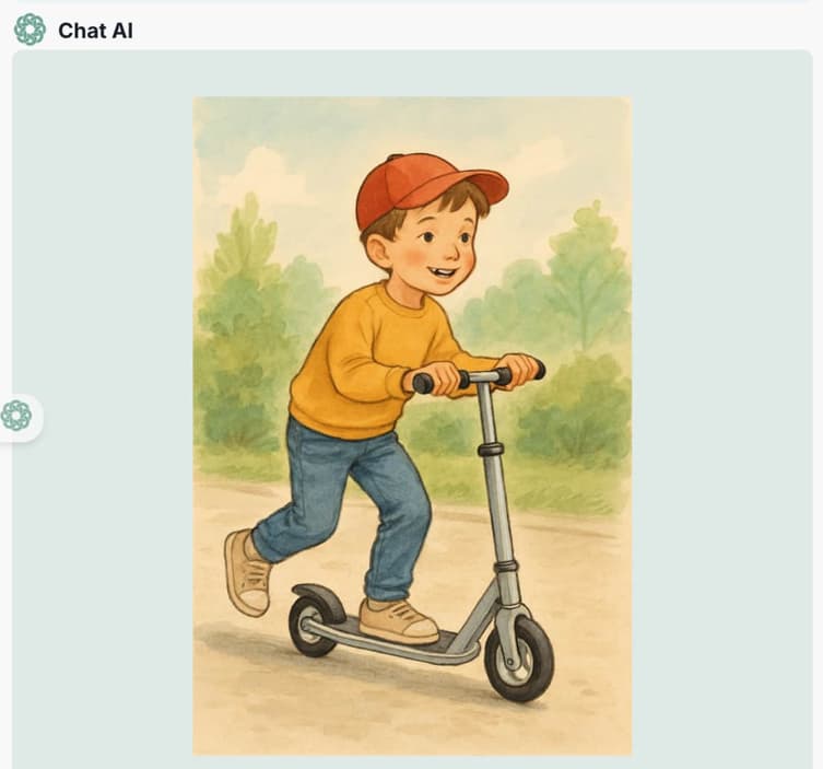 Boy on a scooter