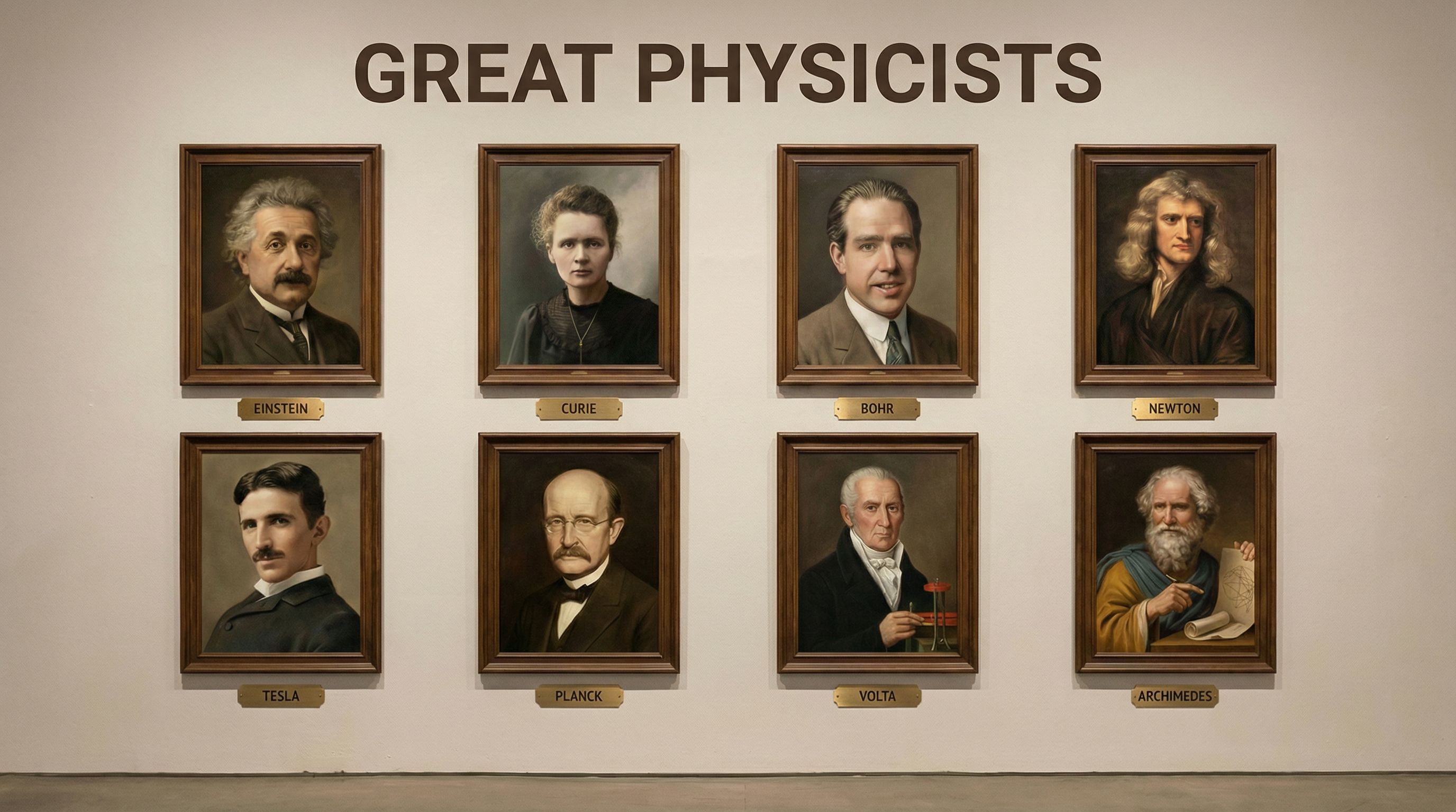 Portraits of great physicists
