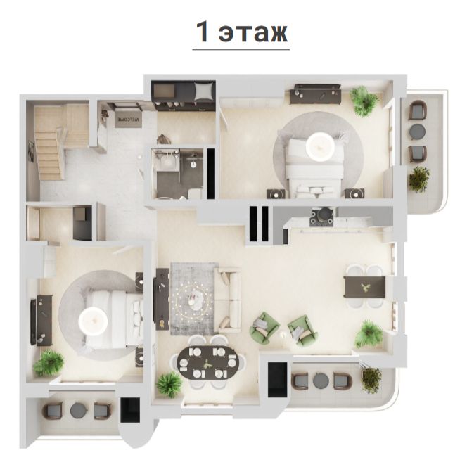 4-к, 282.1 м² · Юсуповский