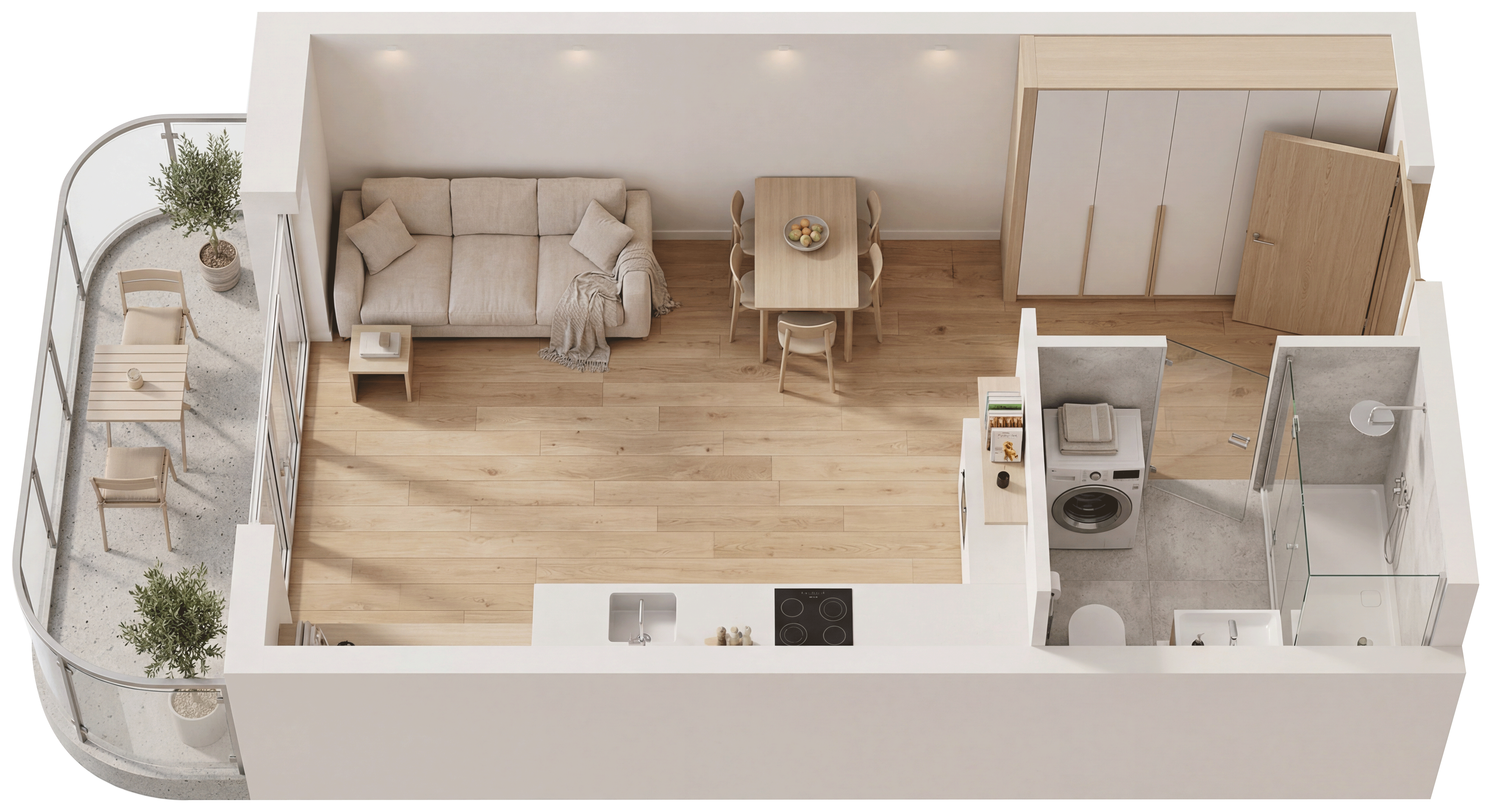 Студия, 41.6 м² · Юсуповский