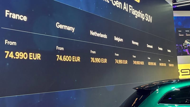 Кроссовер Xpeng G9L EV выходит на европейский рынок по цене 83 850 долларов США.