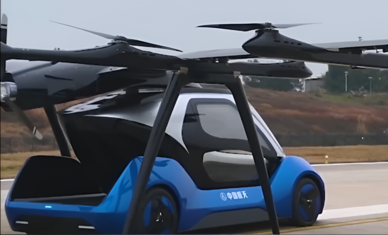 Китайский модульный eVTOL летает с двумя пассажирами со скоростью 150 км/ч и проезжает 300 км.