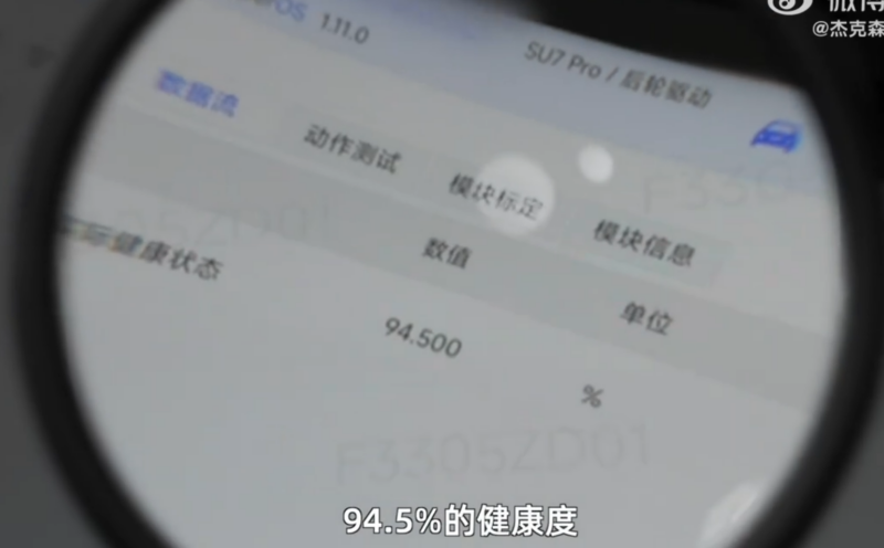 Xiaomi SU7 сохраняет заряд батареи на 94,5% после 265 000 км пробега за 18 месяцев
