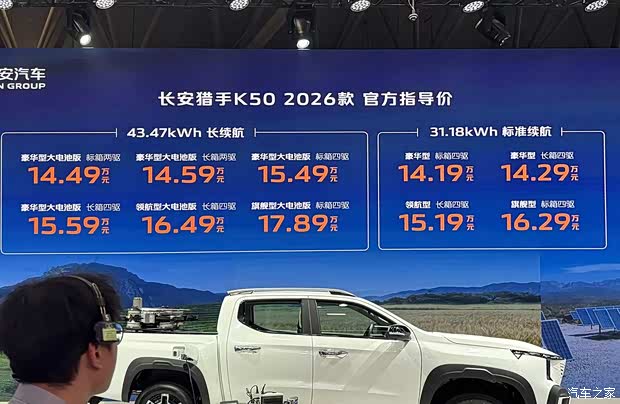 На автосалоне в Чунцине представлен Changan Hunter K50, стартовая цена которого составляет 141 900 ¥.
