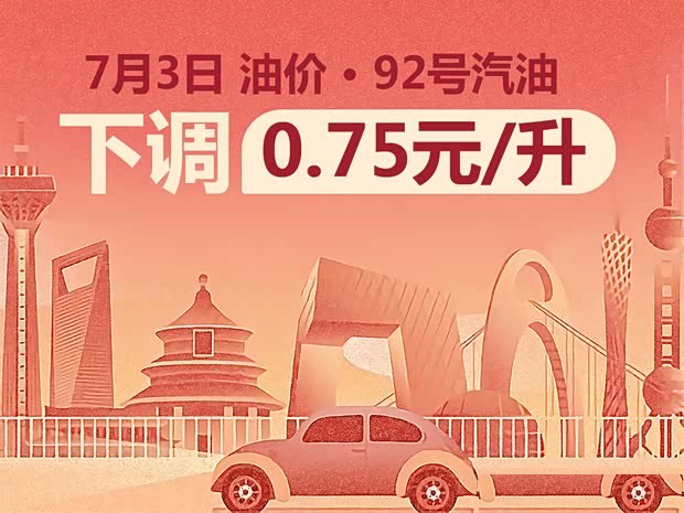 Крупнейшее снижение цен на топливо в Китае: с 3 июля заправка полного бака 92-го бензина обойдётся на 37,5 ¥ дешевле.
